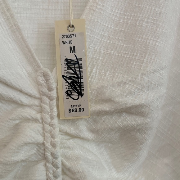 Max Studio Cream Ruched Blouse - Picture 2 of 11